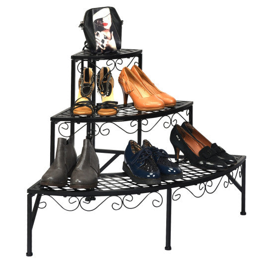 3 Tier Metal Corner Plant Display Rack