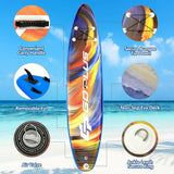 Inflatable Stand Up Paddle Board with Backpack and Aluminum Paddle Pump-L