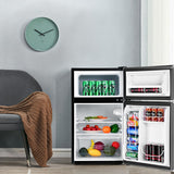 3.2 cu ft. Compact Stainless Steel Refrigerator-Gray