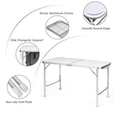 Height Adjustable Folding Camping  Table-Gray