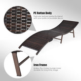 2Pcs Folding Patio Lounger Chair