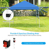 17 Feet x 10 Feet Foldable Pop Up Canopy with Adjustable Instant Sun Shelter-Blue