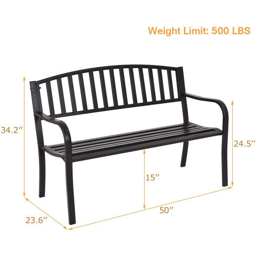 50 Inch Patio Garden Bench Loveseats for Outdoor