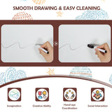 Multifunctional Kids' Standing Art Easel with Dry-Erase Board -Coffee