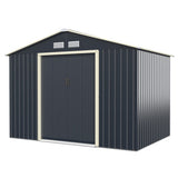 9 x 6 Feet Metal Storage Shed for Garden and Tools-Gray