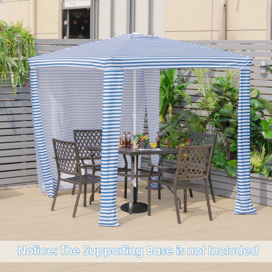 6.6 x 6.6 Feet Foldable and Easy-Setup Beach Canopy With Carry Bag-Navy