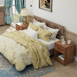 Wooden Nightstand with Drawer and Open Storage Compartment-Brown