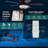 52 Inch Ceiling Fan with 3 Wind Speeds and 5 Reversible Blades-Black