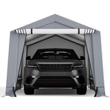 10 x 16/10 x 20 Feet Outdoor Heavy-Duty Carport with 2 Doors-10 x 16 ft