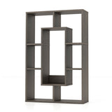 7-Cube Geometric Bookshelf Modern Decorative Open Bookcase-Gray