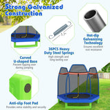 7 Feet Kids Recreational Bounce Jumper Trampoline-Blue