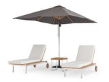 Monterey Chaise Lounge (Set of 2) with Side Table and Umbrella