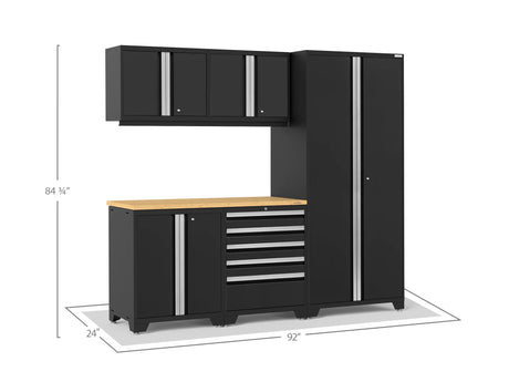 Pro Series 6 Piece Cabinet Set with Tool Drawer, Base, Wall Cabinet and Locker