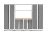 Bold Series 6 Piece Cabinet Set with Multi-Use Locker, Base Cabinet, Display Shelf, and Worktop