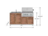 Outdoor Kitchen Stainless Steel 3 Piece Cabinet Set with Sink, Grill Cabinet and Platinum Grill