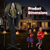 8.2 ft Halloween Standing Witch with Lighted Eyes and Automatic Wing Movement