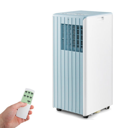 3-in-1 10000 BTU Air Conditioner with Humidifier and Smart Sleep Mode-Blue