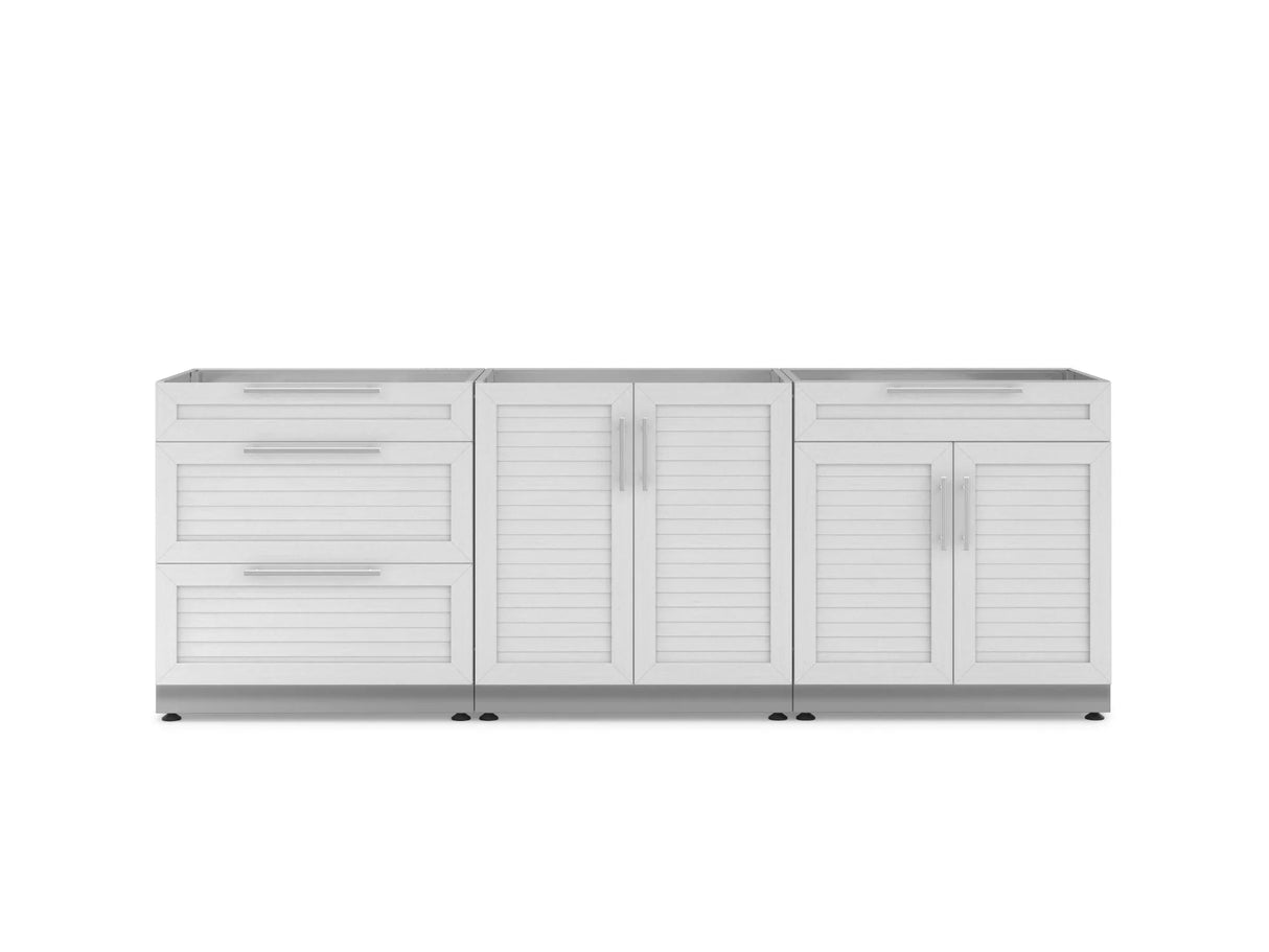 Outdoor Kitchen Stainless Steel 3 Piece Cabinet Set with 2-Door, 2-Door Drawer and 3-Drawer Cabinet