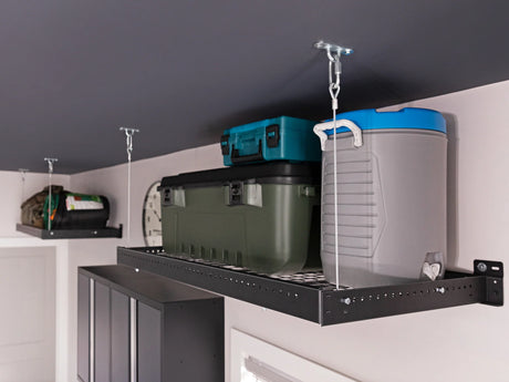 Pro Series 7 Piece Cabinet Set with Base, Wall, Tool Drawer Cabinet, Lockers and 56 In. Worktop