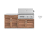 Outdoor Kitchen Stainless Steel 2 Piece Cabinet Set with Base and Grill Cabinet