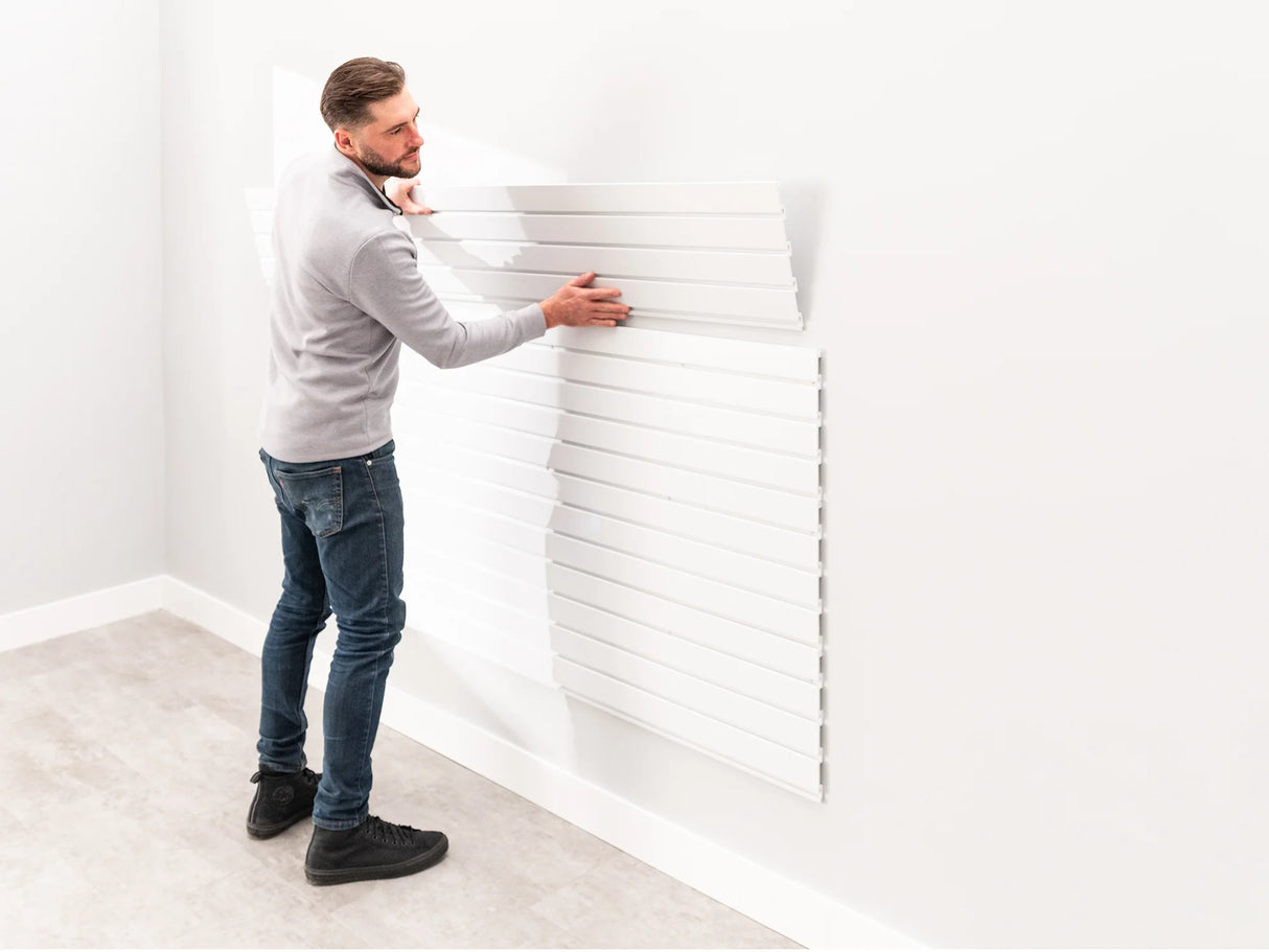 120 SQ. FT. PVC Slatwall with 40-Piece Accessory Kit