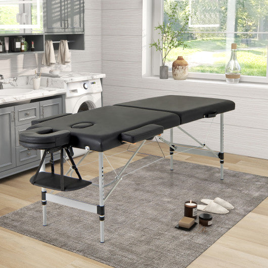 84 Inches Professional Massage Lash Bed with Carrying Bag-Black