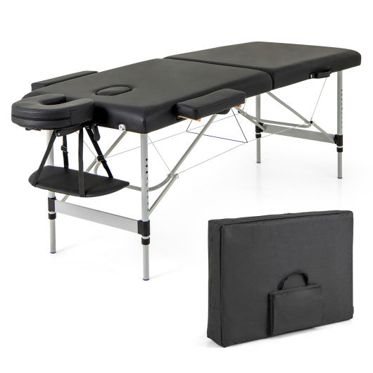 84 Inches Professional Massage Lash Bed with Carrying Bag-Black