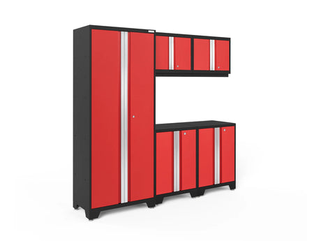Bold Series 5 Piece Cabinet Set with Base, Wall Cabinets and 30 In. Locker