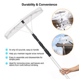 21 Feet Aluminum Large Poly Blade Telescoping Snow Roof Rake