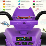 12V Kids Electric 4-Wheeler ATV Quad Ride On Car with LED Light-Purple