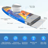 Inflatable Stand Up Paddle Board with Backpack and Aluminum Paddle Pump-L