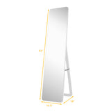 Full Length Frameless Wall Mountable Floor Mirror-White