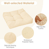 21 Inch  x 21 Inch Patio Chair Seat Cushion Pads for Indoor and Outdoor-Beige