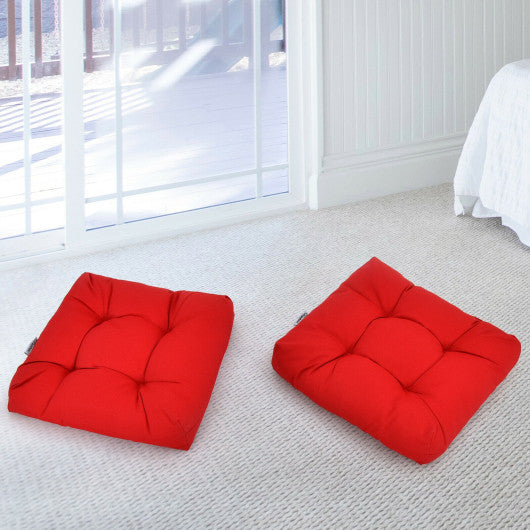 21 Inch x 21 Inch Patio Chair Seat Cushion Pads for Indoor and Outdoor-Red