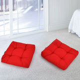 21 Inch x 21 Inch Patio Chair Seat Cushion Pads for Indoor and Outdoor-Red