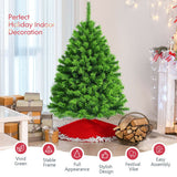 Snow Flocked Artificial Christmas Tree with Metal Stand-4.5 ft