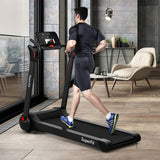 2.25 HP Electric Motorized Folding Running Treadmill Machine with LED Display-Black