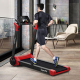 2.25 HP Electric Motorized Folding Running Treadmill Machine with LED Display-Red