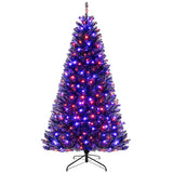 6/7/8 Feet Artificial Christmas Tree with 6 Lighting Modes and Spooky Sounds-8 ft