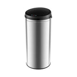 8 Gal Automatic Trash Can with Stainless Steel Frame Touchless Waste Bin-Silver