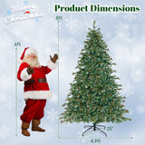 8 Feet Christmas Tree with 8 Lighting Modes and Pine Cones-8 ft