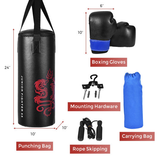 2 Feet Kids Gloves Skipping Rope Boxing Set