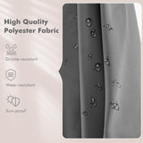 9.5 Feet Square Patio Cantilever Umbrella with 360° Rotation-Gray