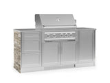 Outdoor Kitchen Signature Series 6 Piece Cabinet Set with Platinum Grill, 3 Drawer, 1 Door and Grill Cabinet