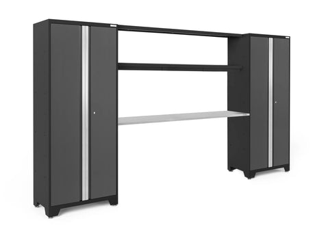 Bold Series 3 Piece Cabinet Set with Display Shelf and 30 In. Lockers