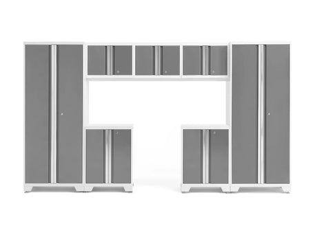 Bold Series 7 Piece Cabinet Set with Base, Wall Cabinets and 30 In. Lockers