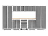 Bold Series 9 Piece Cabinet Set with 2 Base, Tool, Wall Cabinets and 30 In. Lockers