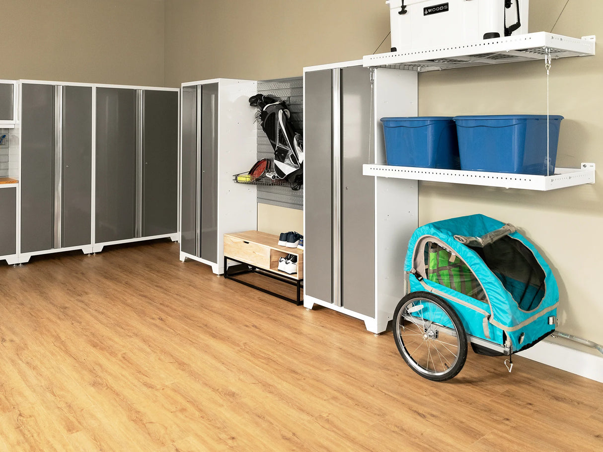 Bold Series 7 Piece Cabinet Set with Tool, Base, Wall Cabinets and 30 In. Lockers