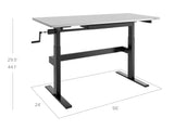 56 In. Manual Adjustable Height Worktable with Drawer