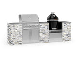 Outdoor Kitchen Signature Series 9 Piece Cabinet Set with Kamado, Platinum Grill and Grill Cabinet